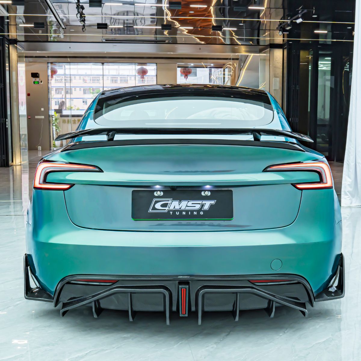 GT - Style Carbon Fiber Rear Spoiler Wing for Model 3 Highland - Tesery Official Store