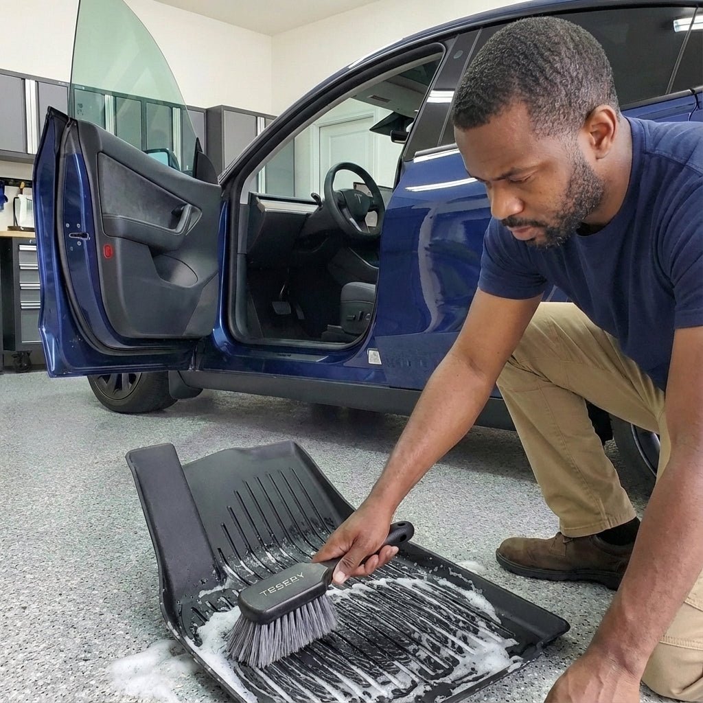 Heavy Duty Carpet & Interior Detailing Brush for Tesla | 1PCS - Tesery Official Store