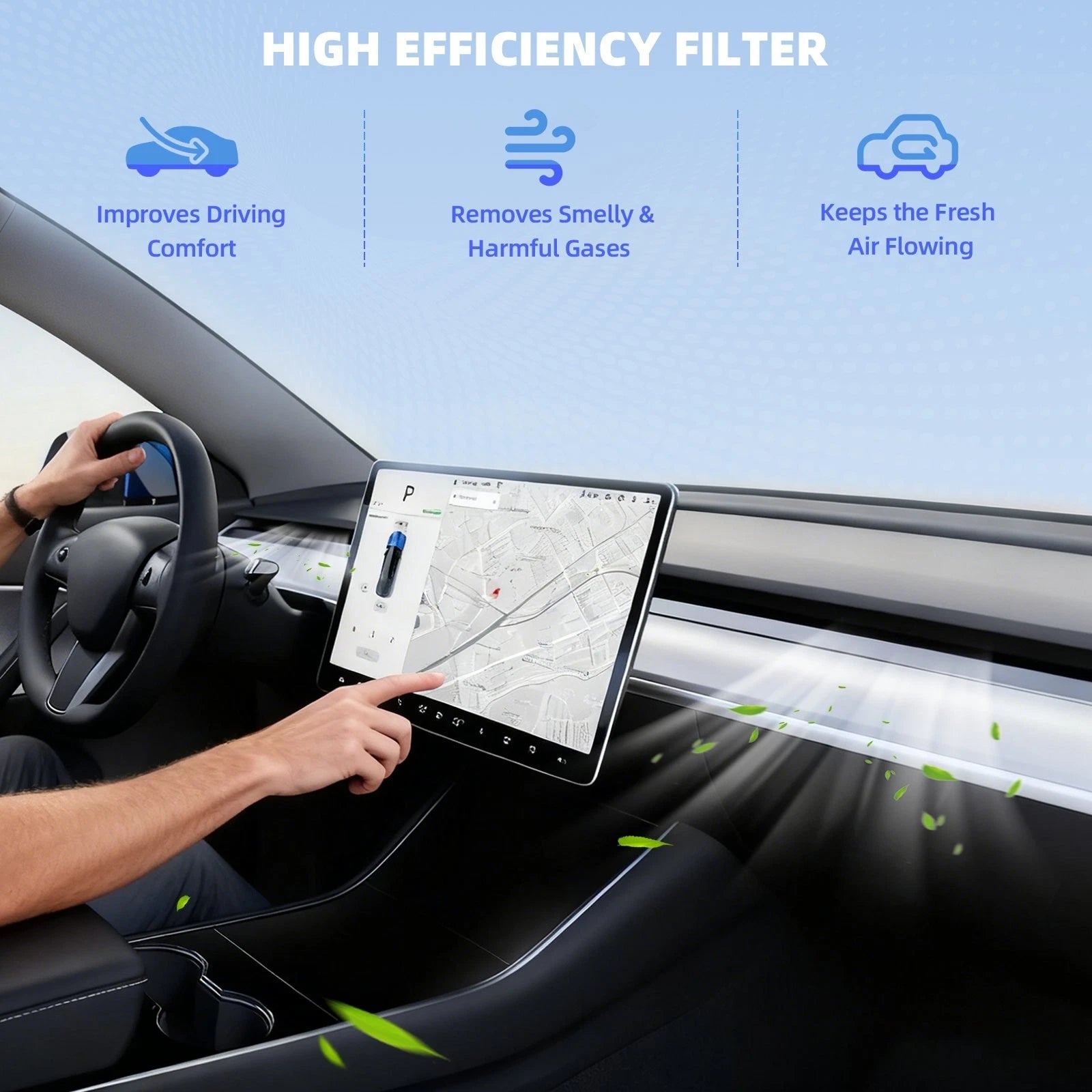 HEPA Cabin Air Filter Replacement (2 - Pack)– OEM Fit for Model 3 & Model Y - Tesery Official Store