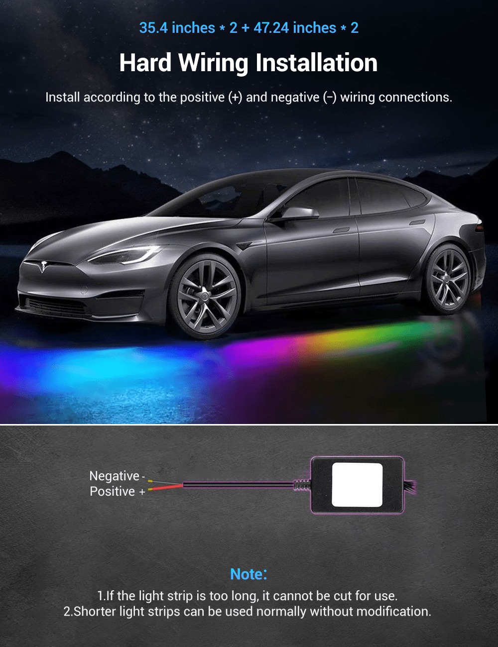 LED Chassis Ambient Lights for Tesla Model 3/Y (4PCS) - Tesery Official Store