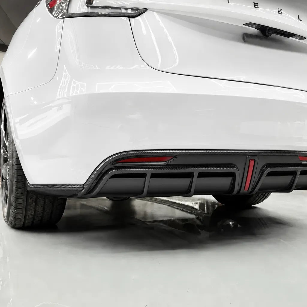 Model 3 Highland Real Carbon Fiber Rear Diffuser | Tesery - Tesery Official Store