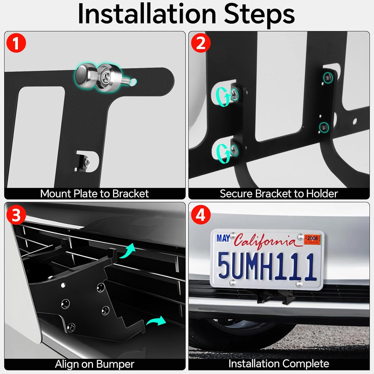 Model 3 Highland US Standard License Plate Holder | Aluminum Bracket - Tesery Official Store
