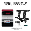 Model 3 Highland US Standard License Plate Holder | Aluminum Bracket - Tesery Official Store