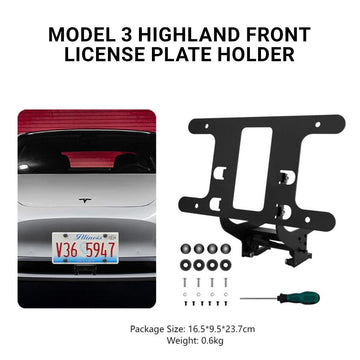 Model 3 Highland US Standard License Plate Holder | Aluminum Bracket - Tesery Official Store
