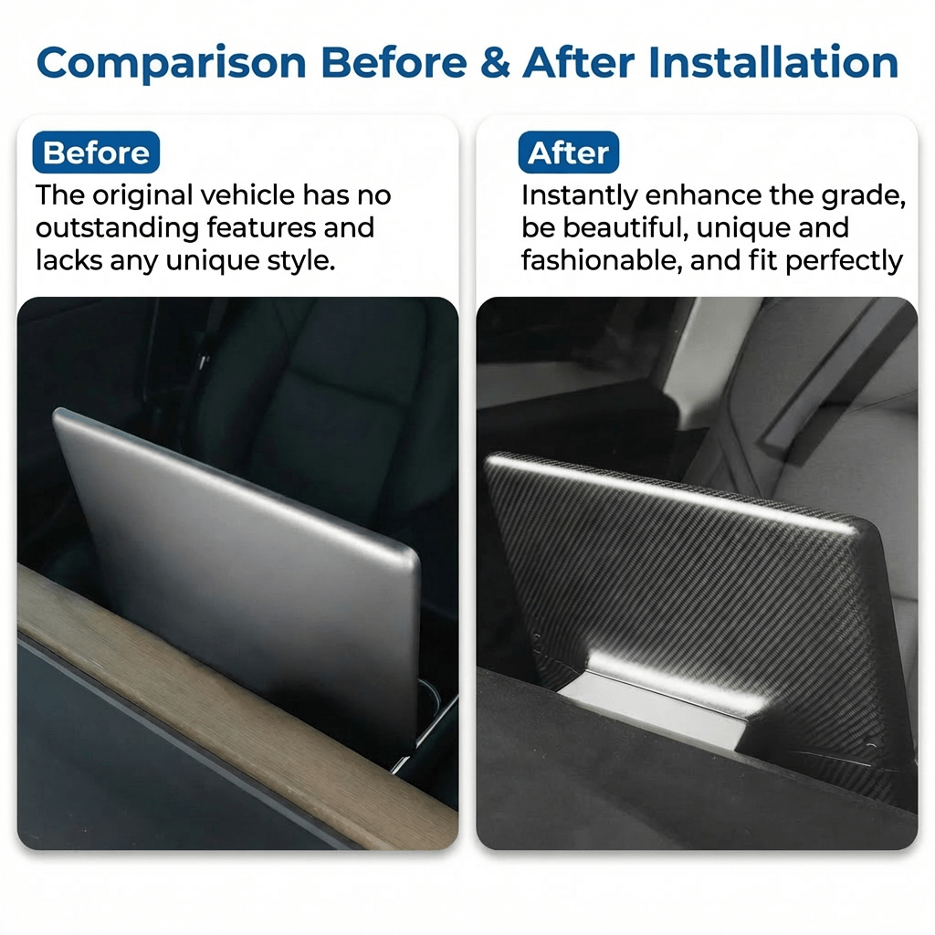 Model 3 / Y Display Cover - Dry Carbon Fiber Interior Mods - Tesery Official Store