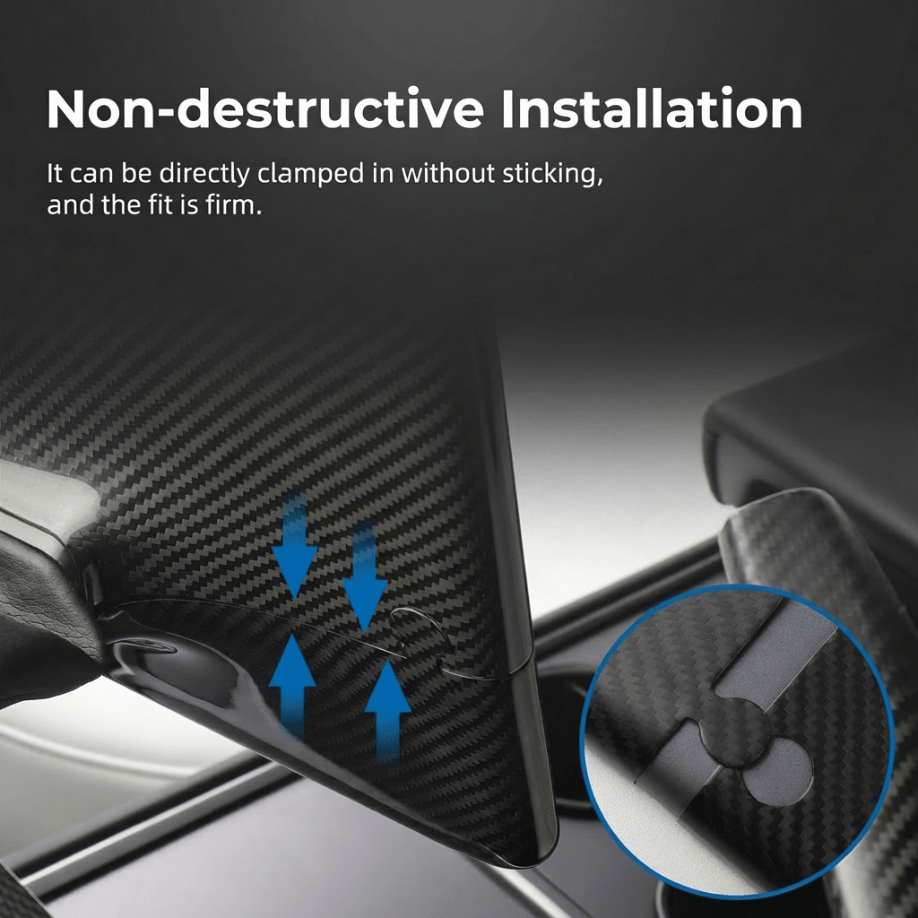 Model 3 / Y Display Cover - Dry Carbon Fiber Interior Mods - Tesery Official Store