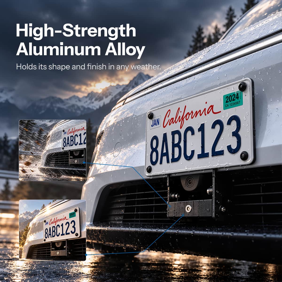 Model Y Juniper Front License Plate Holder | No-Drill, Anti-Theft Aluminum - Tesery Official Store