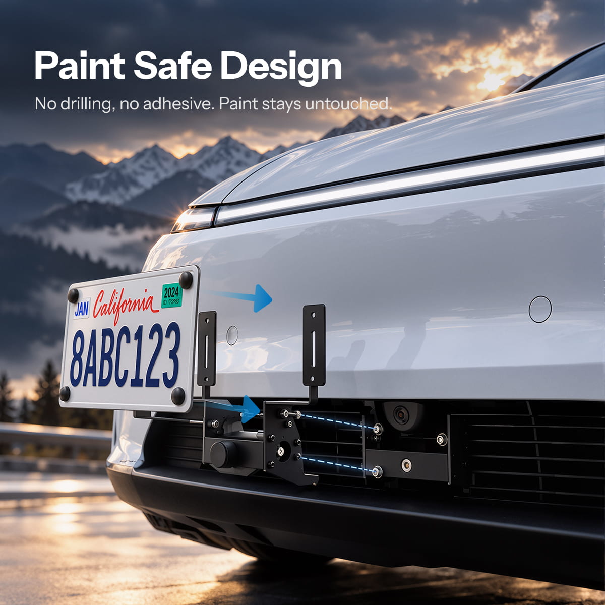 Model Y Juniper Front License Plate Holder | No-Drill, Anti-Theft Aluminum - Tesery Official Store