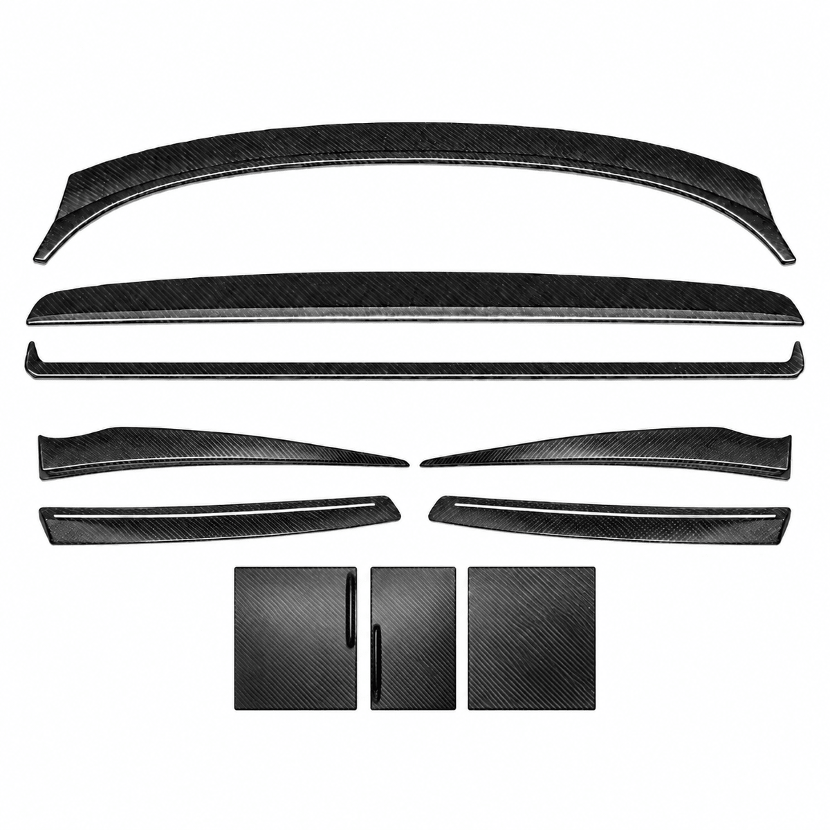 Model Y Juniper Real Dry Carbon Fiber Dashboard & Interior Trim Kit (10-Piece) - Tesery Official Store