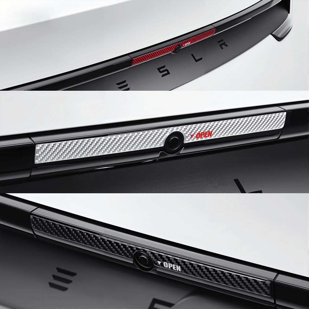 Model Y Juniper Rear Trunk Button Sticker | Flexible Urethane Carbon Fiber - Tesery Official Store
