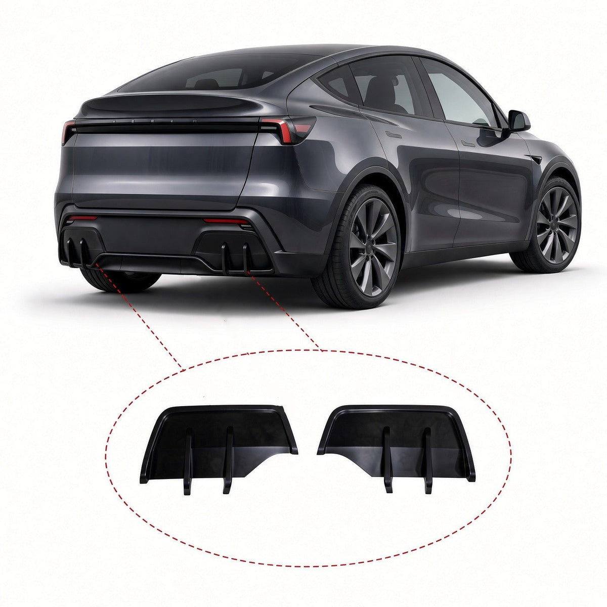 Model Y Standard ABS Body Kit - Rear Diffuser + Lower Bumper Lip | Tesery - Tesery Official Store