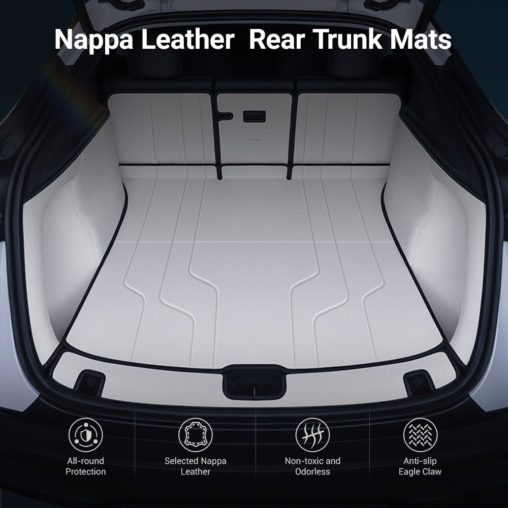 Nappa Leather Trunk Mat for Model Y Juniper (7 PCS) - Tesery Official Store