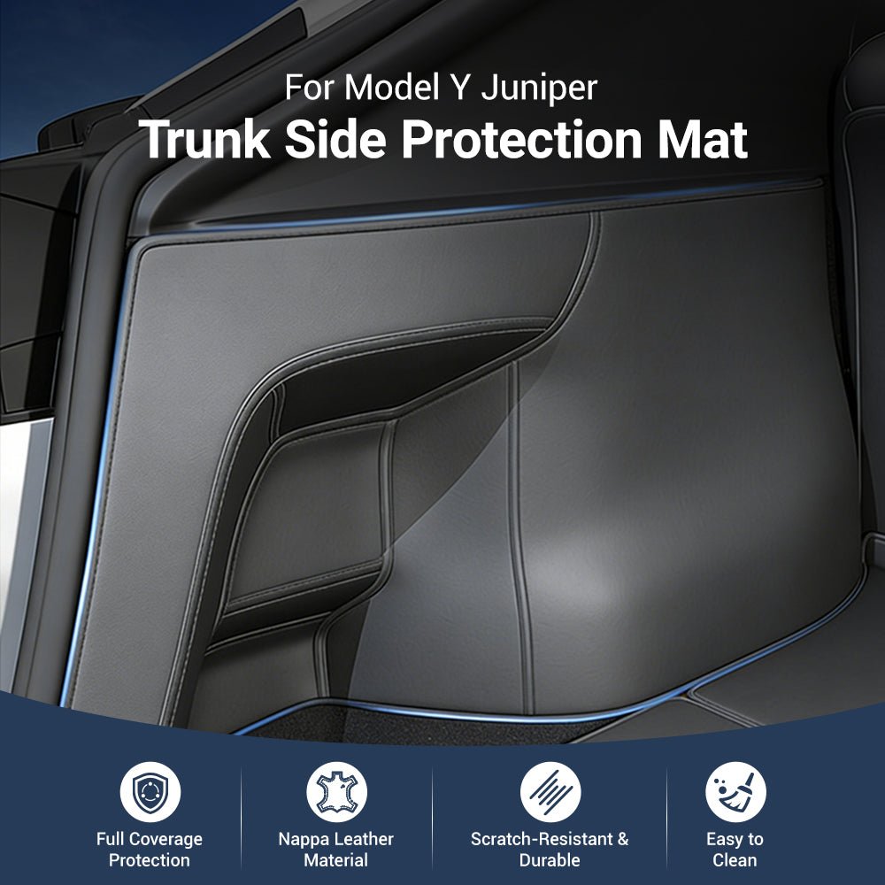 Nappa Leather Trunk Side Protectors for Model Y Juniper - Tesery Official Store