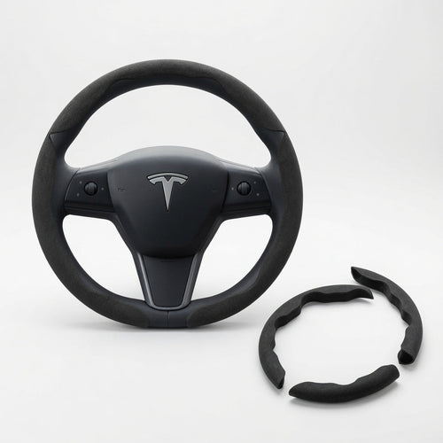 Premium Alcantara Anti-Slip Steering Wheel Cover for Model Y / Model 3 (3-Piece Set) - Tesery Official Store