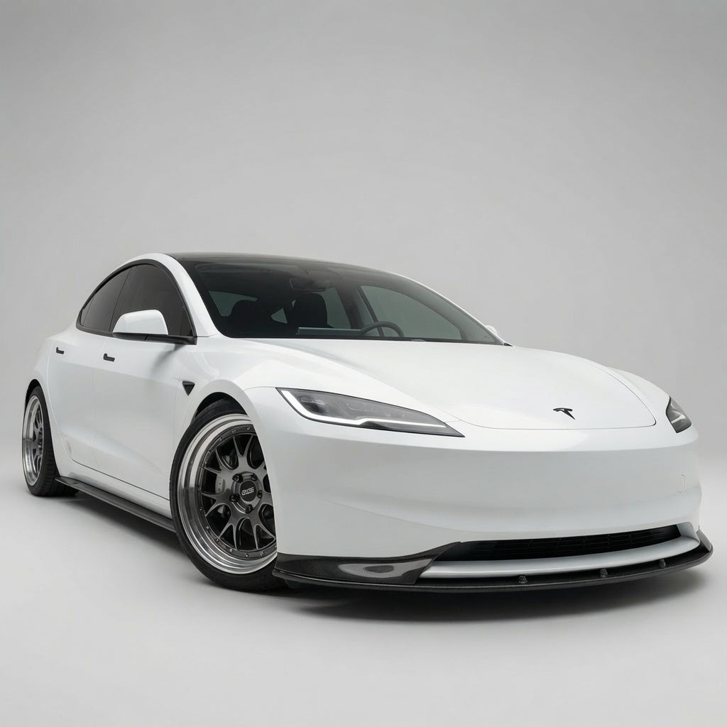 Real Carbon Fiber Aero Front Lip Spoiler for Model 3 Highland 2024+ - Tesery Official Store