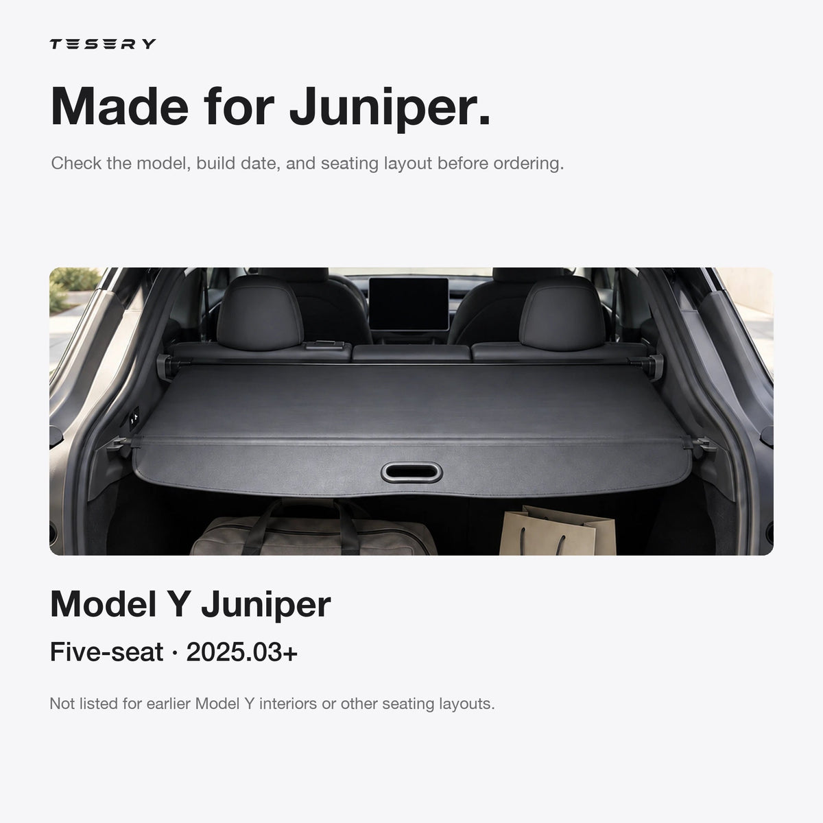 Retractable Cargo Cover for Model Y Juniper - Tesery Official Store