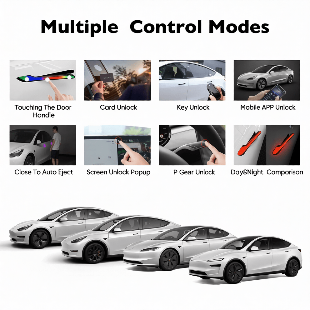 RGB Electric Door Handles V3 for Model 3 & Model Y | Tesery - Tesery Official Store