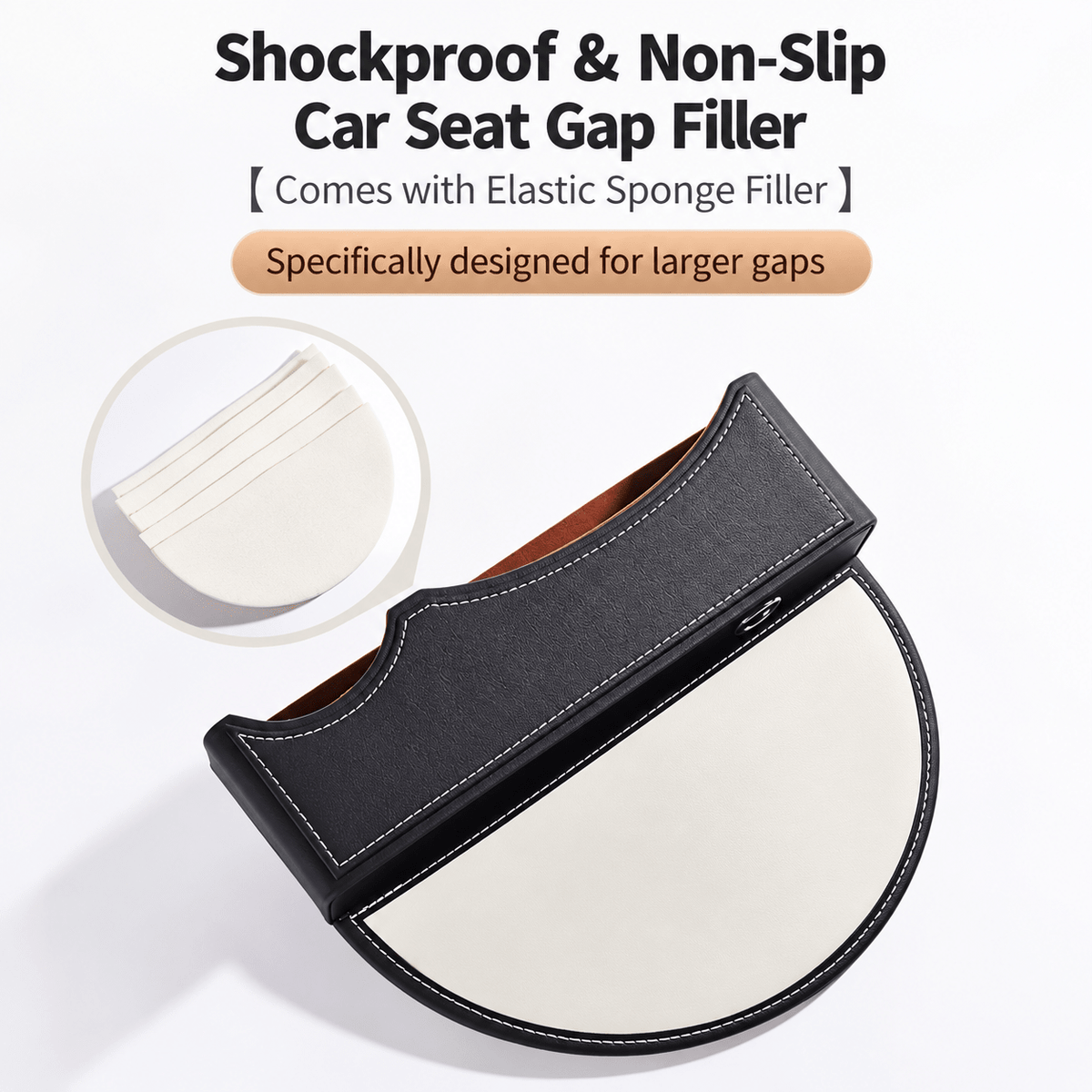 Seat Gap Filler for Tesla | Universal Fit | Premium Leather & Cotton - Tesery Official Store