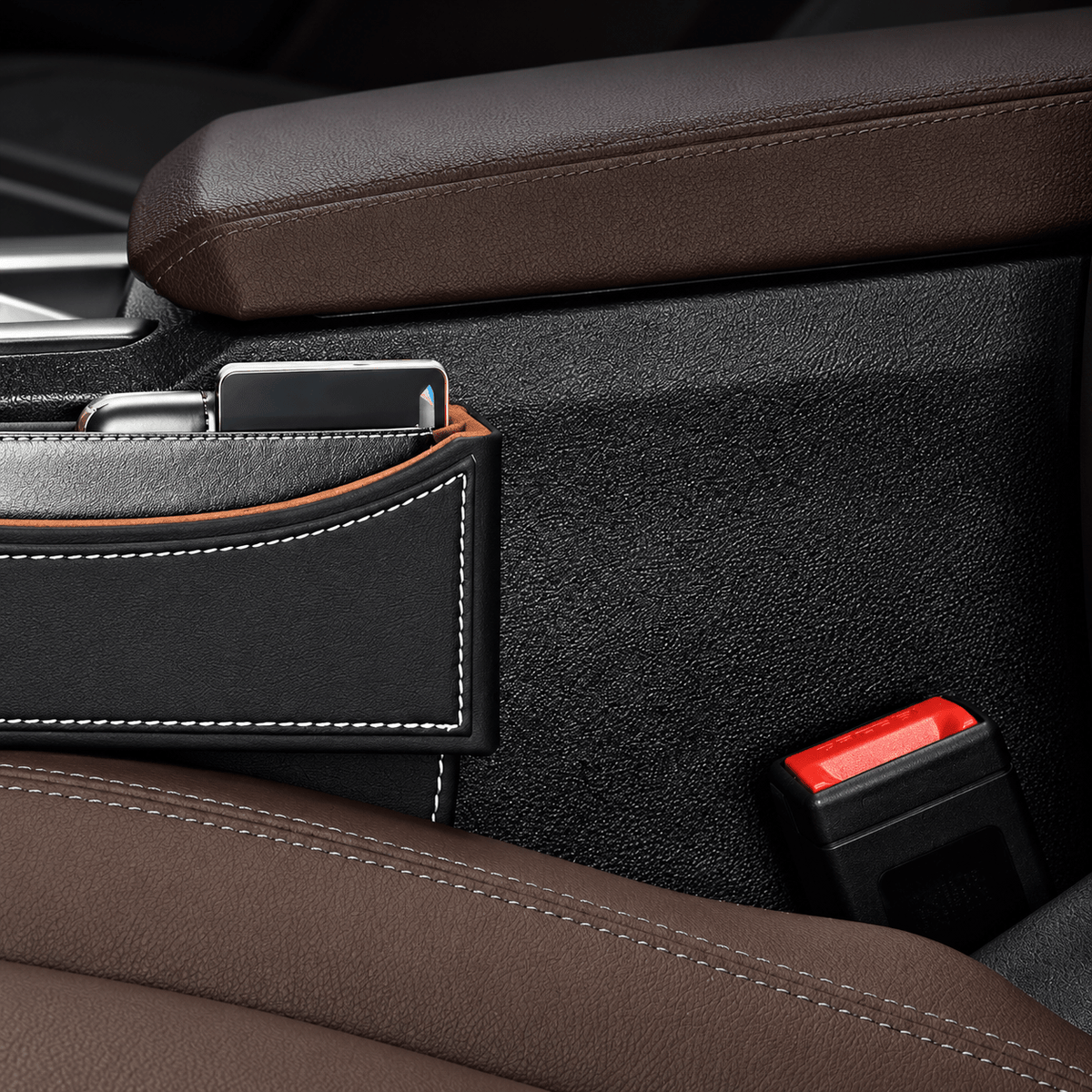 Seat Gap Filler for Tesla | Universal Fit | Premium Leather & Cotton - Tesery Official Store