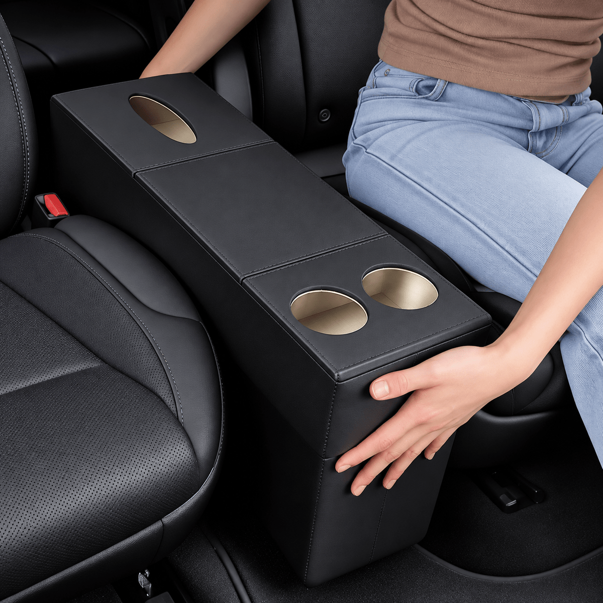 Second-Row Aisle Storage Organizer for Tesla Model YL 2026+ (6-Seater) - Tesery Official Store