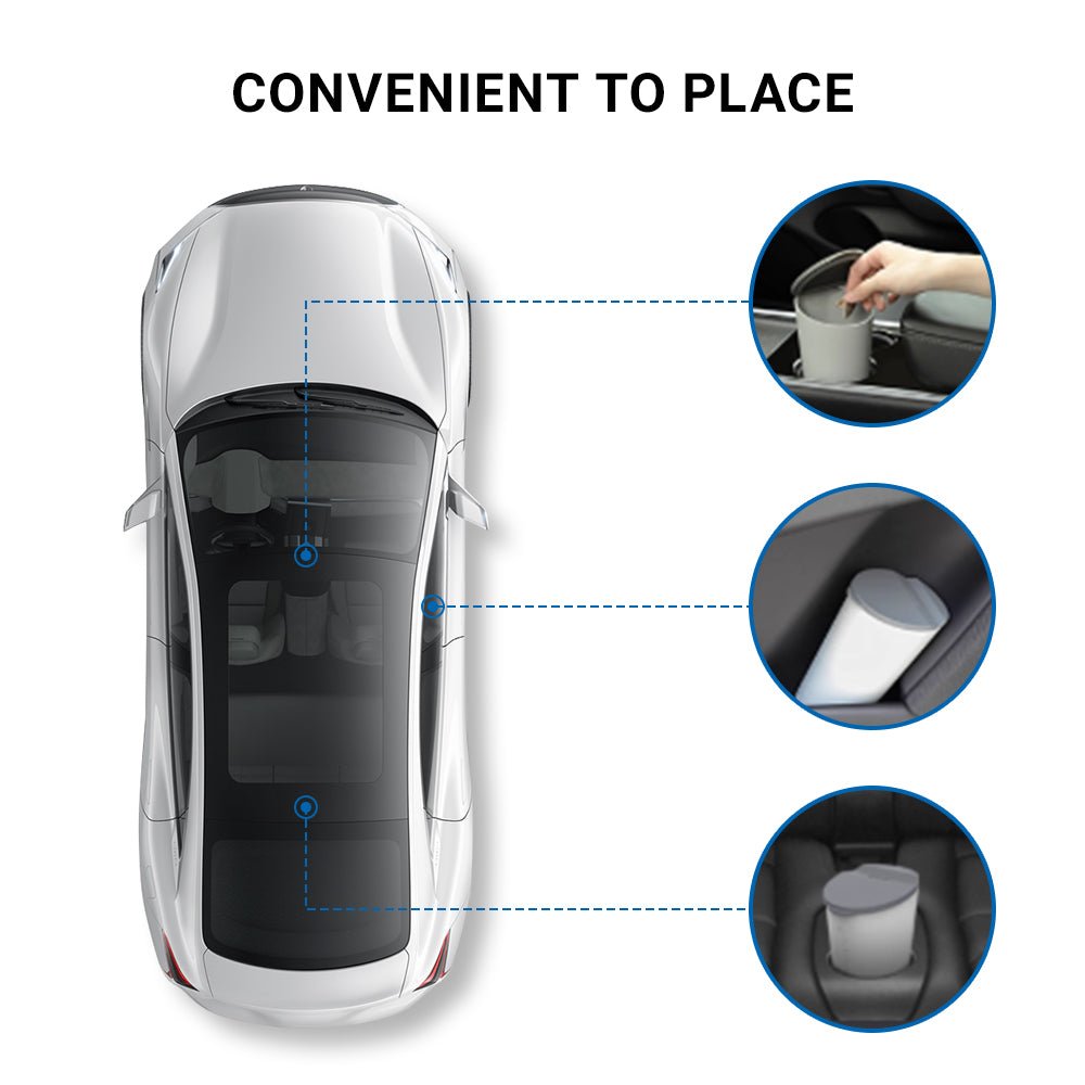 Silicone Car Trash Can For Model 3/Y/X/S | Vehicle Garbage Organizer - Tesery Official Store