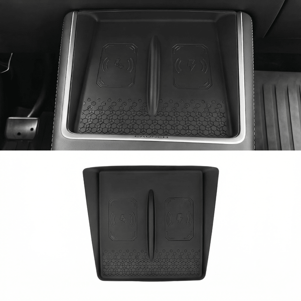 Silicone Center Console Mat for Model Y Standard 2026 – Non - Slip Wireless Charging Pad Cover - Tesery Official Store