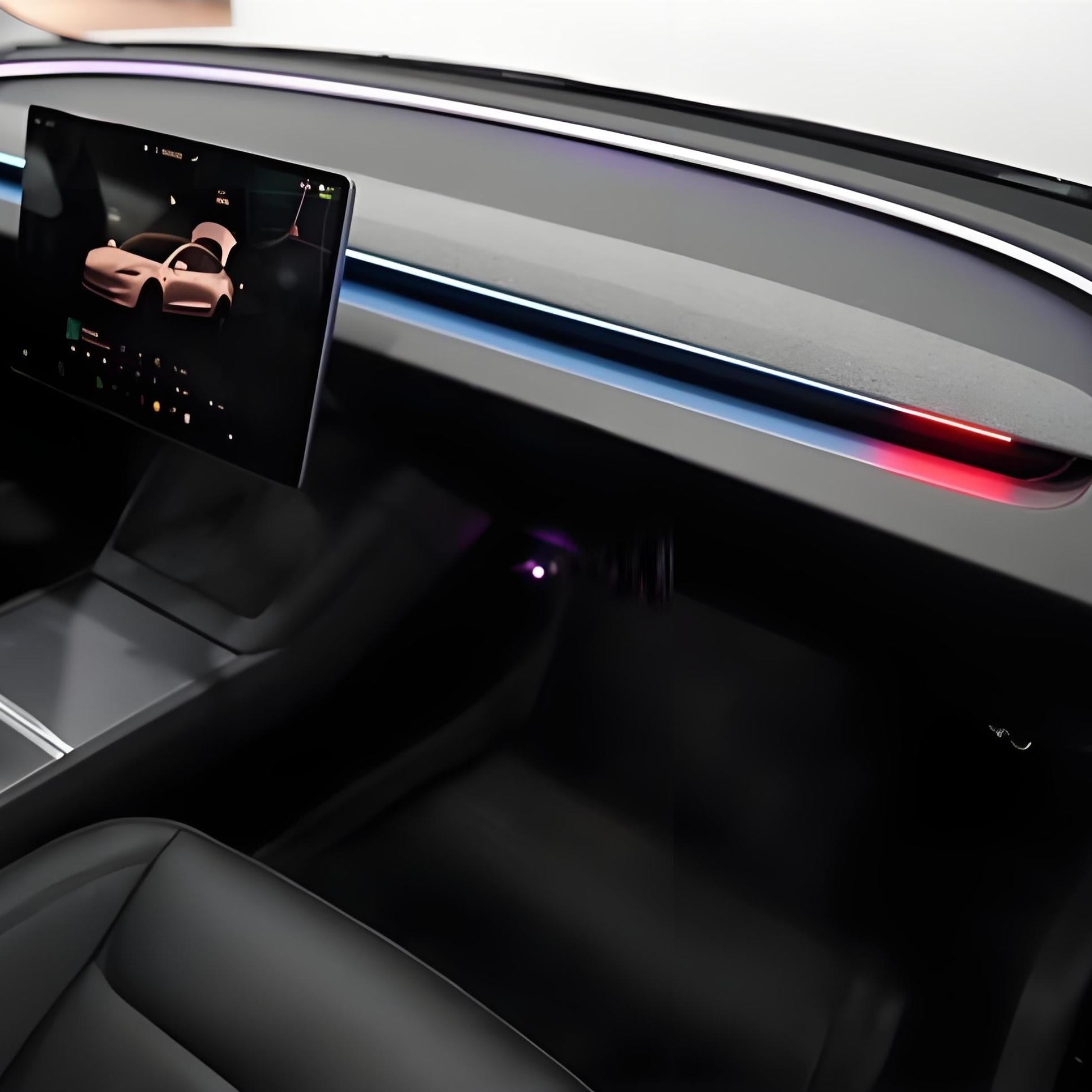 Smart BSD Blind Spot Monitor RGB Ambient Alert Lights for Tesla Model 3/Y - Tesery Official Store