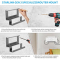 Starlink Gen 3 Router Mount | All - in - One Metal Wall Mount Kit - Tesery Official Store