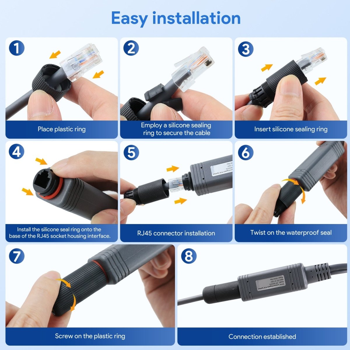 Starlink Mini 12V Power Kit | 150W PoE Injector & Splitter - Tesery Official Store