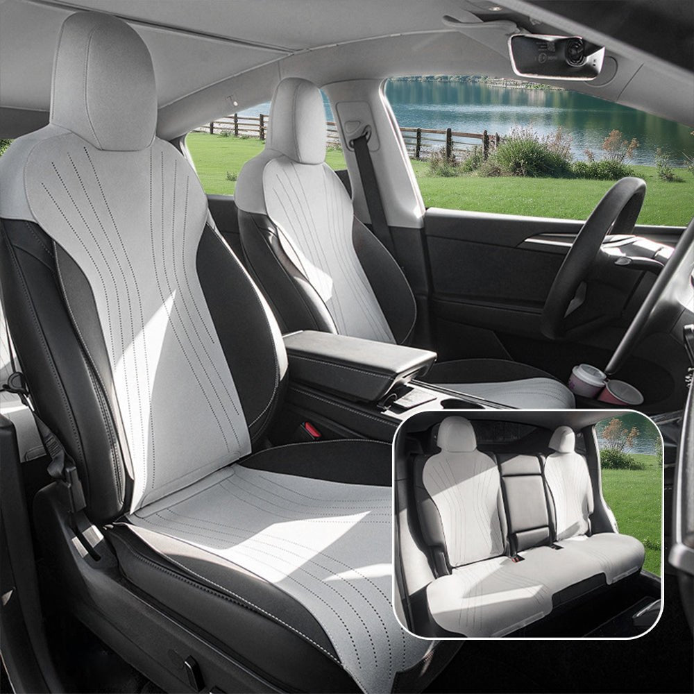 Suede Seat Covers for Tesla Model 3 & Model Y - Tesery Official Store