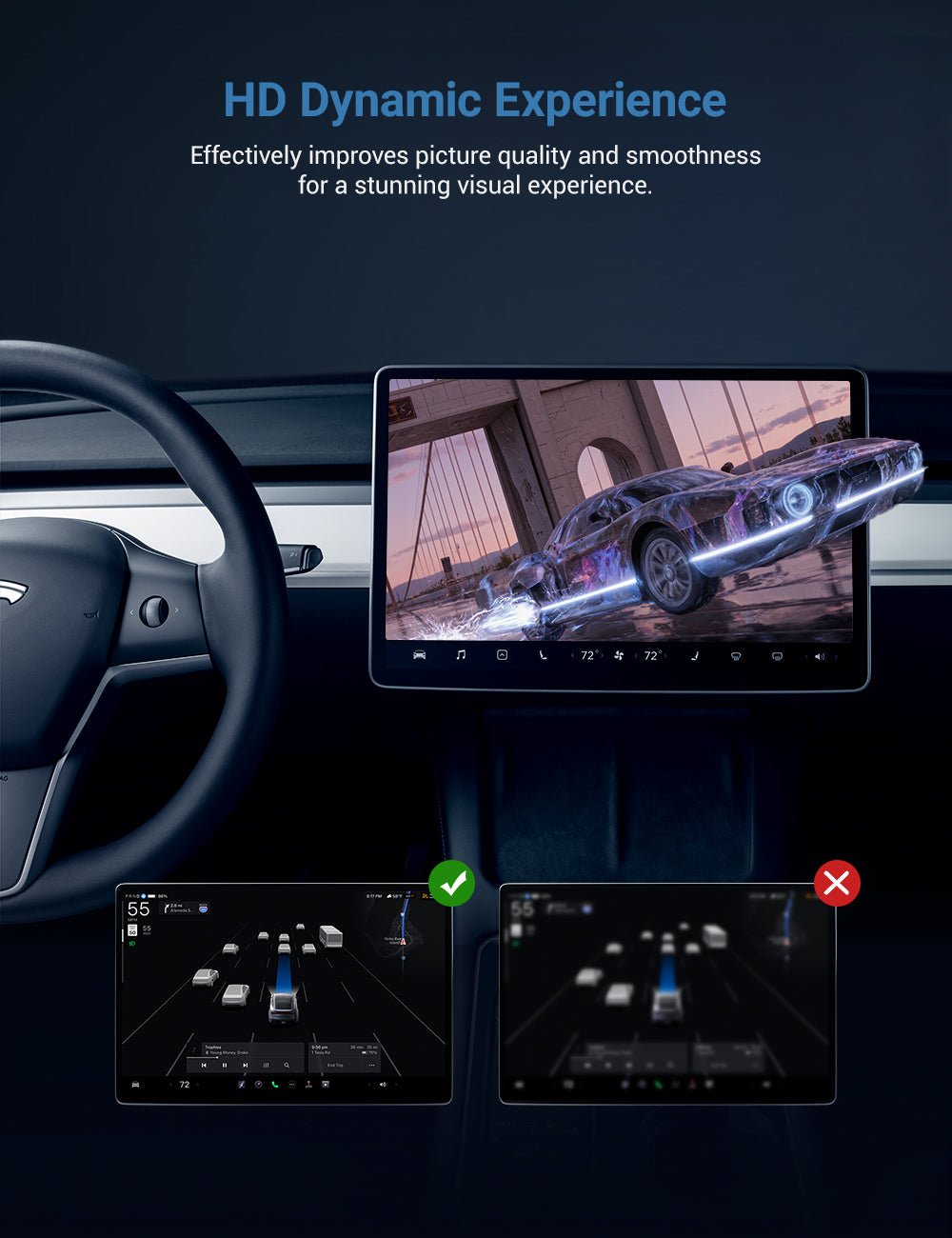 Tempered Glass 9H Screen Protector for Tesla Model 3 / Y - Tesery Official Store