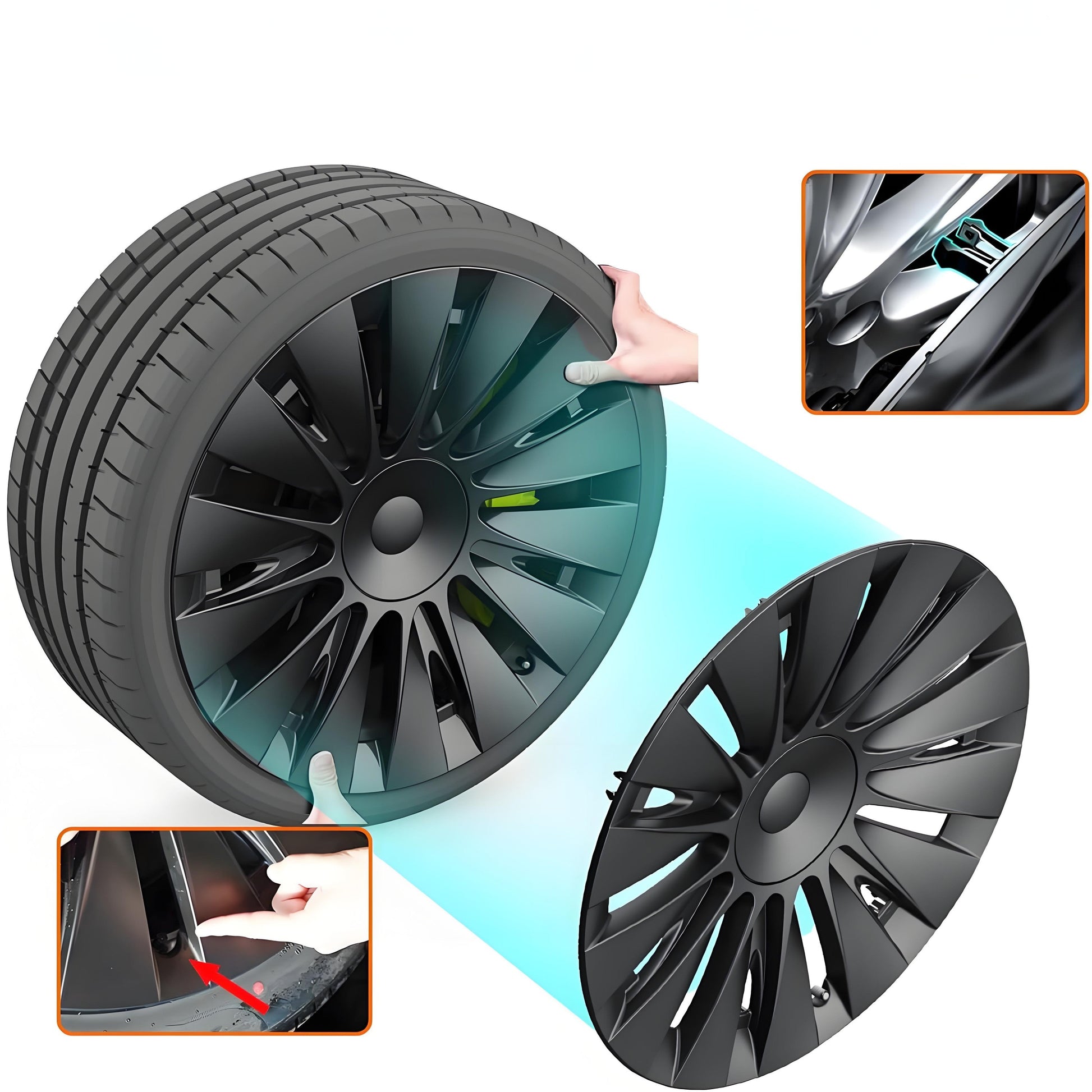 TESERY 19‘’ Performance HubCaps for Tesla Model Y（4PCS） - Tesery Official Store