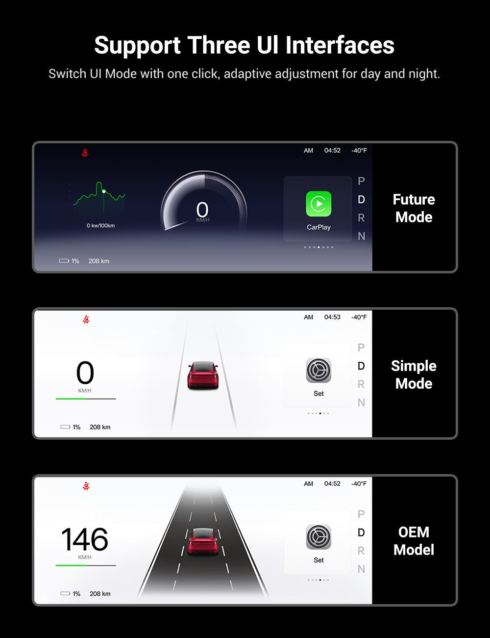 TESERY 8.9'' Integrated Dashboard Display with Ambient Lighting for Model 3 Highland / Model Y Juniper - Tesery Official Store