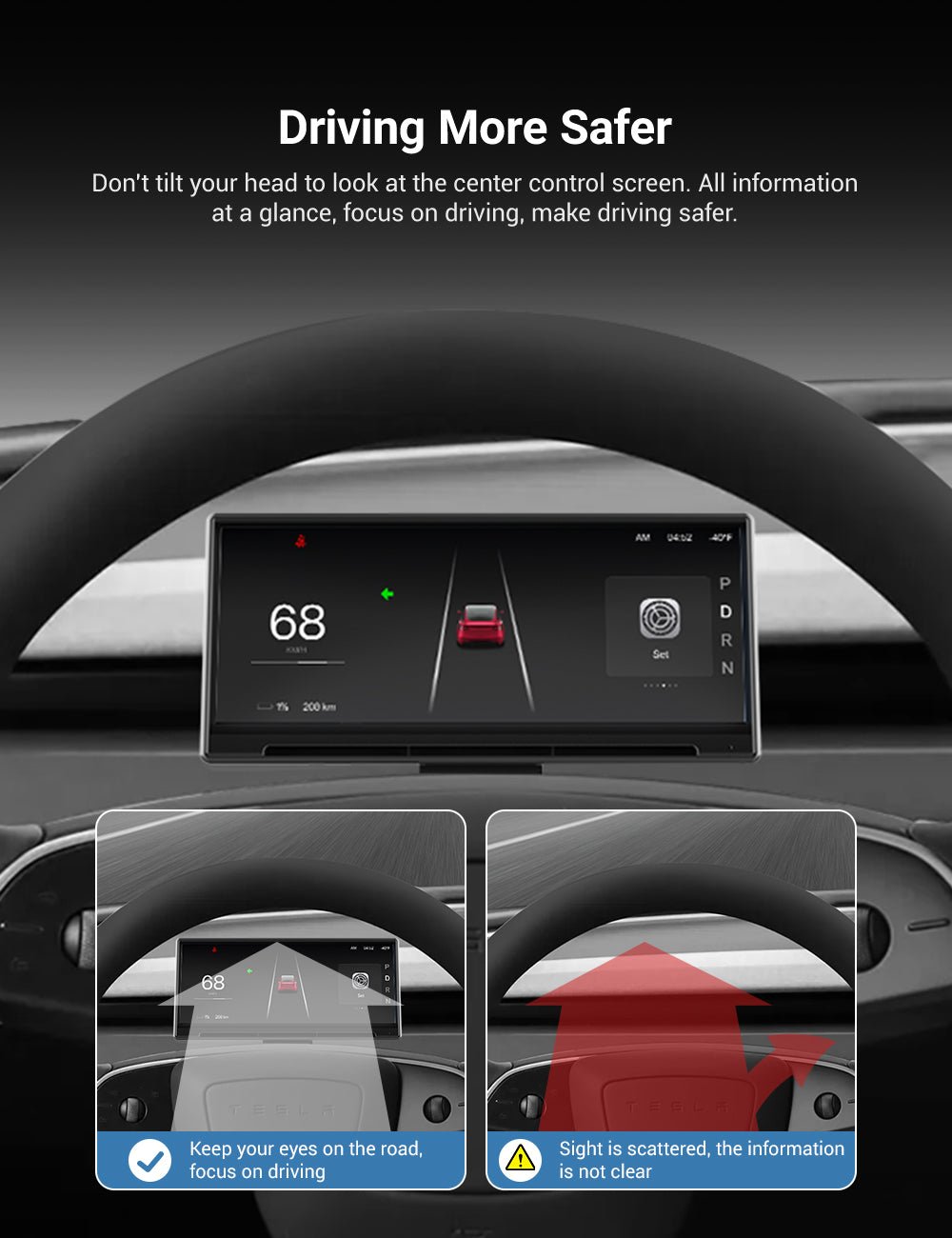 TESERY 9 Inch Screen Dashboard Display With Carplay & Android Auto for Model 3 / Model Y - Tesery Official Store