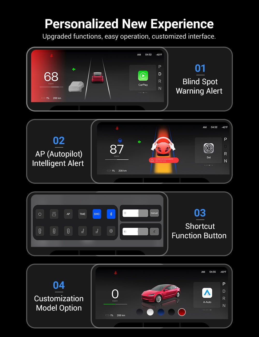 TESERY 9 Inch Screen Dashboard Display With Carplay & Android Auto for Model 3 / Model Y - Tesery Official Store