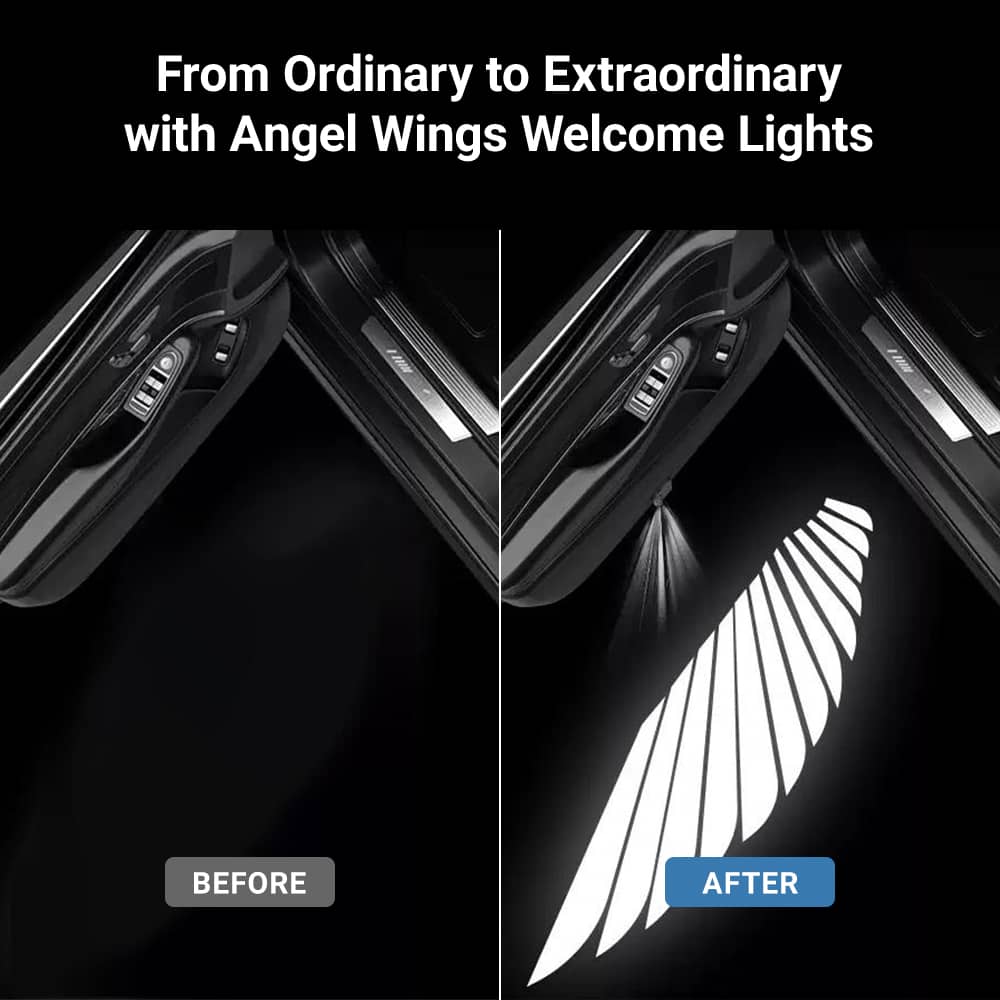 TESERY Angel Wings Door Welcome Lights for Model 3/Y/S/X - Tesery Official Store
