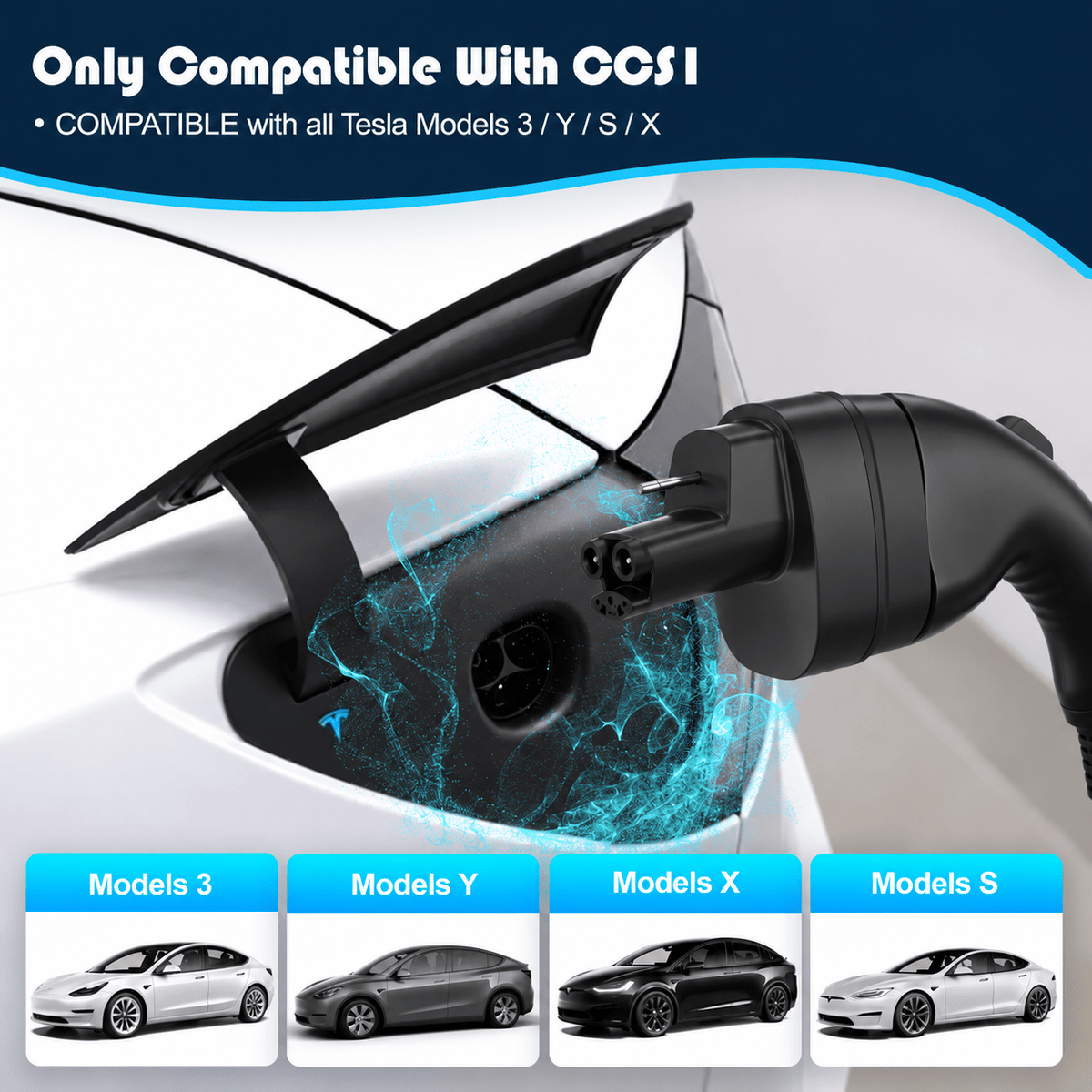 Tesery CCS1 Adapter for Tesla - Tesery Official Store