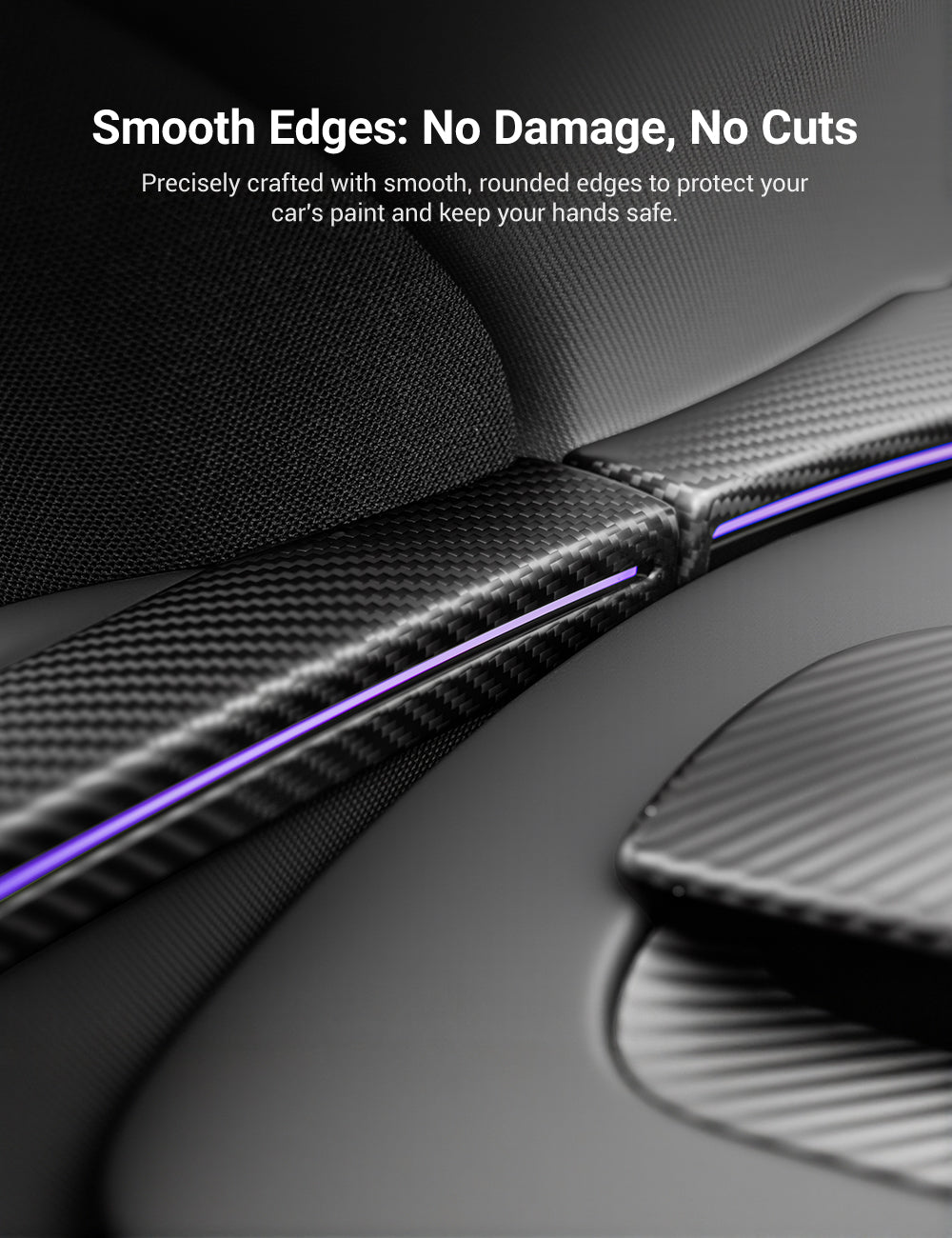 TESERY Dry Carbon Fiber Door Trim Cover for Tesla Model Y Juniper - Tesery Official Store