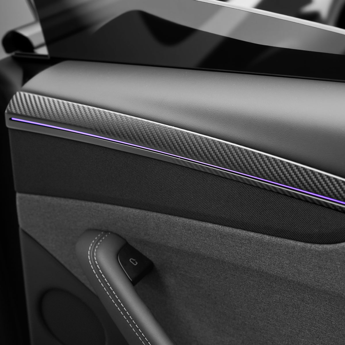 TESERY Dry Carbon Fiber Door Trim Cover for Tesla Model Y Juniper - Tesery Official Store