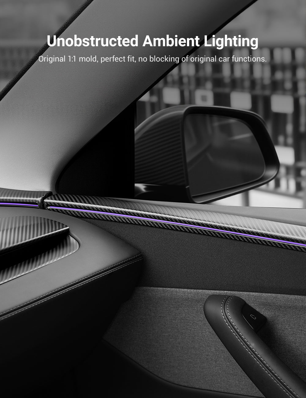 TESERY Dry Carbon Fiber Door Trim Cover for Tesla Model Y Juniper - Tesery Official Store