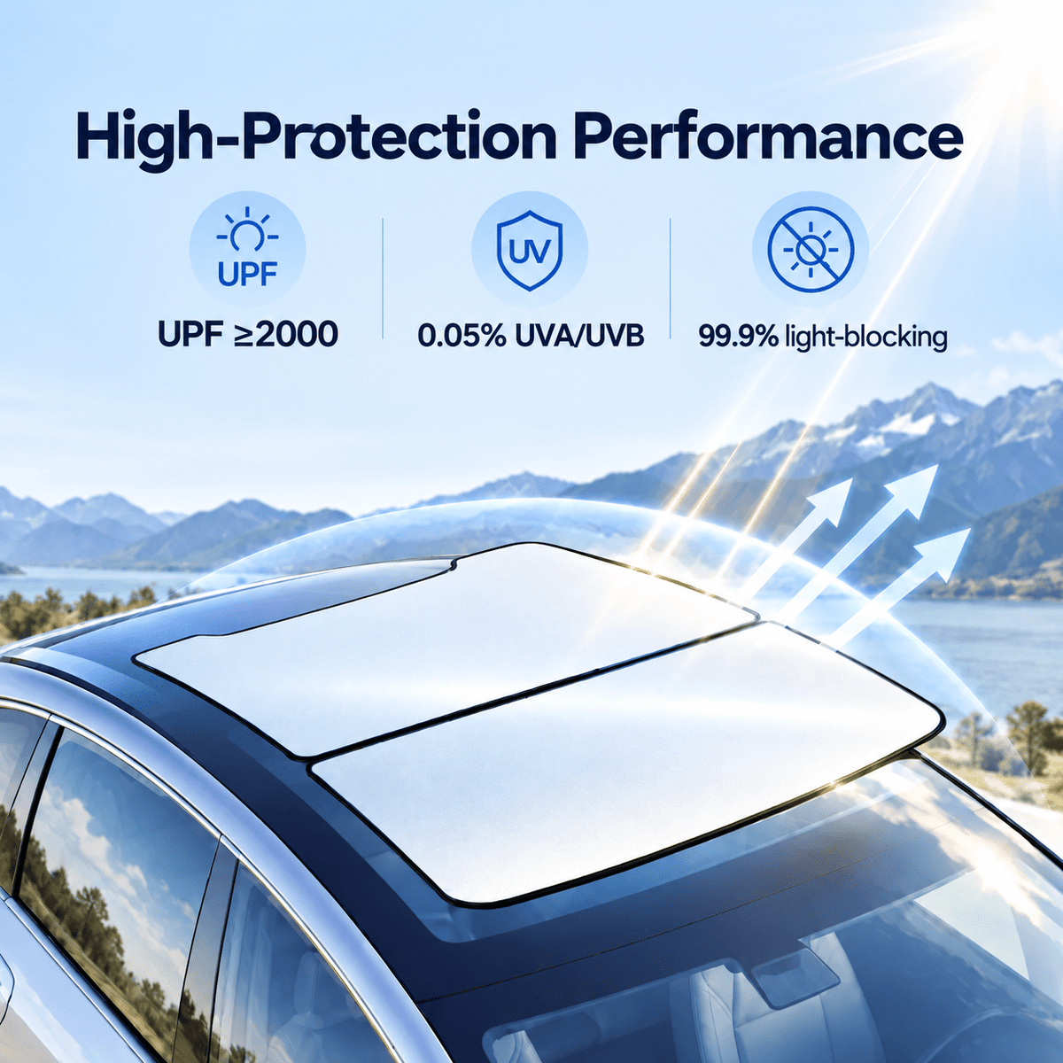 TESERY Glass Roof Sunshade for Model YL 6-Seater - Tesery Official Store