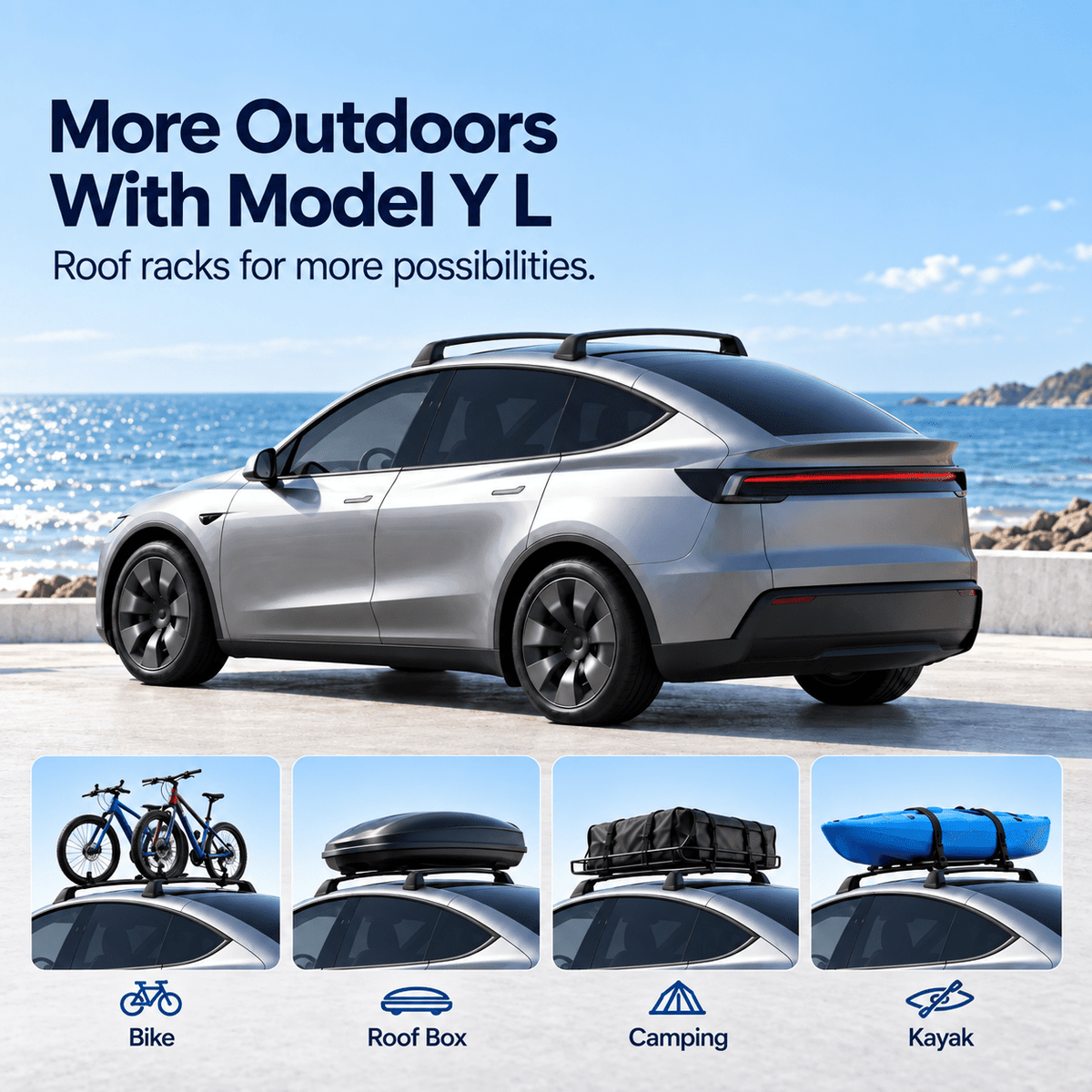 TESERY Roof Rack for Tesla Model YL 6-Seater (2PCS) - Tesery Official Store