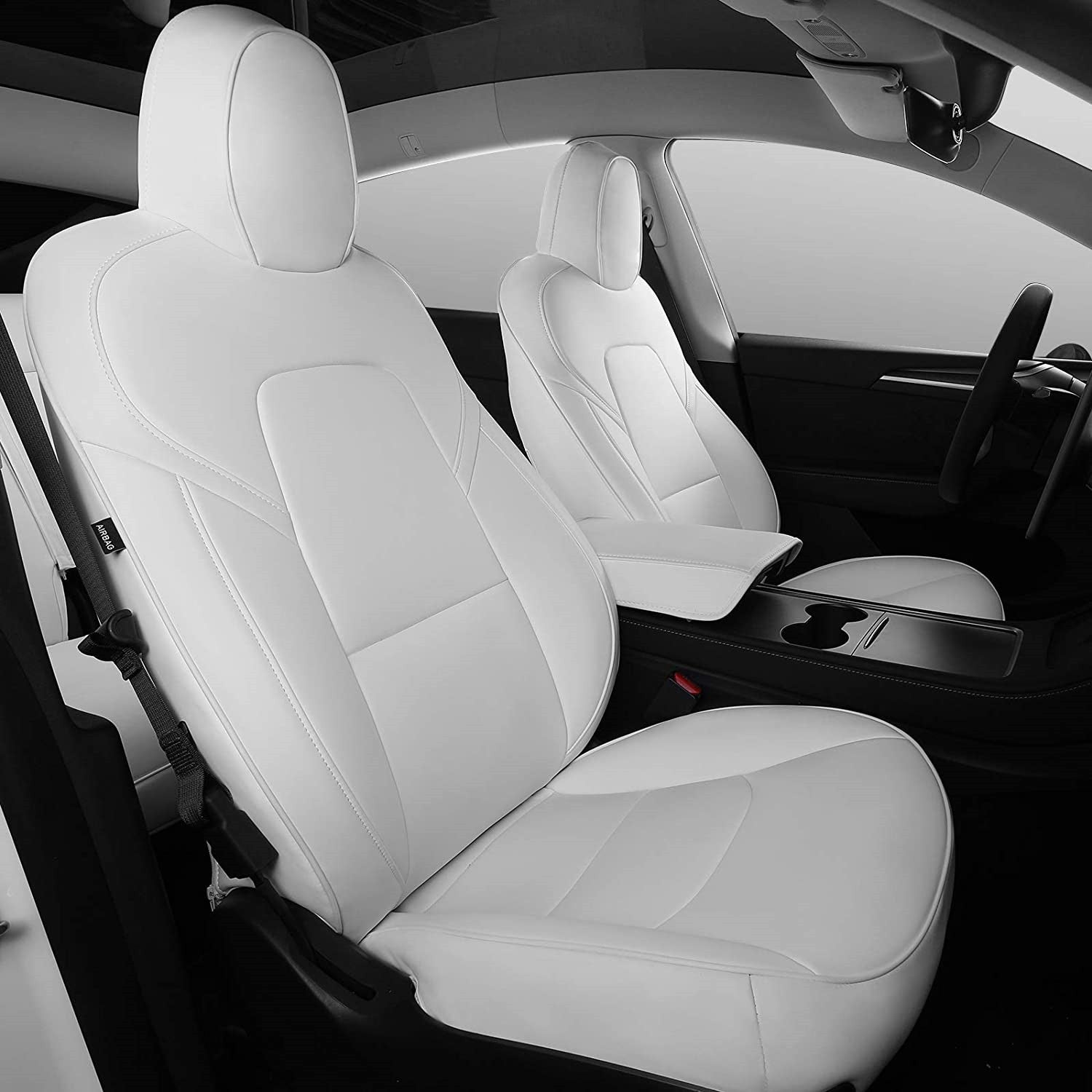 TESERY Seat Covers for Tesla Model 3 Highland / Model Y - White
