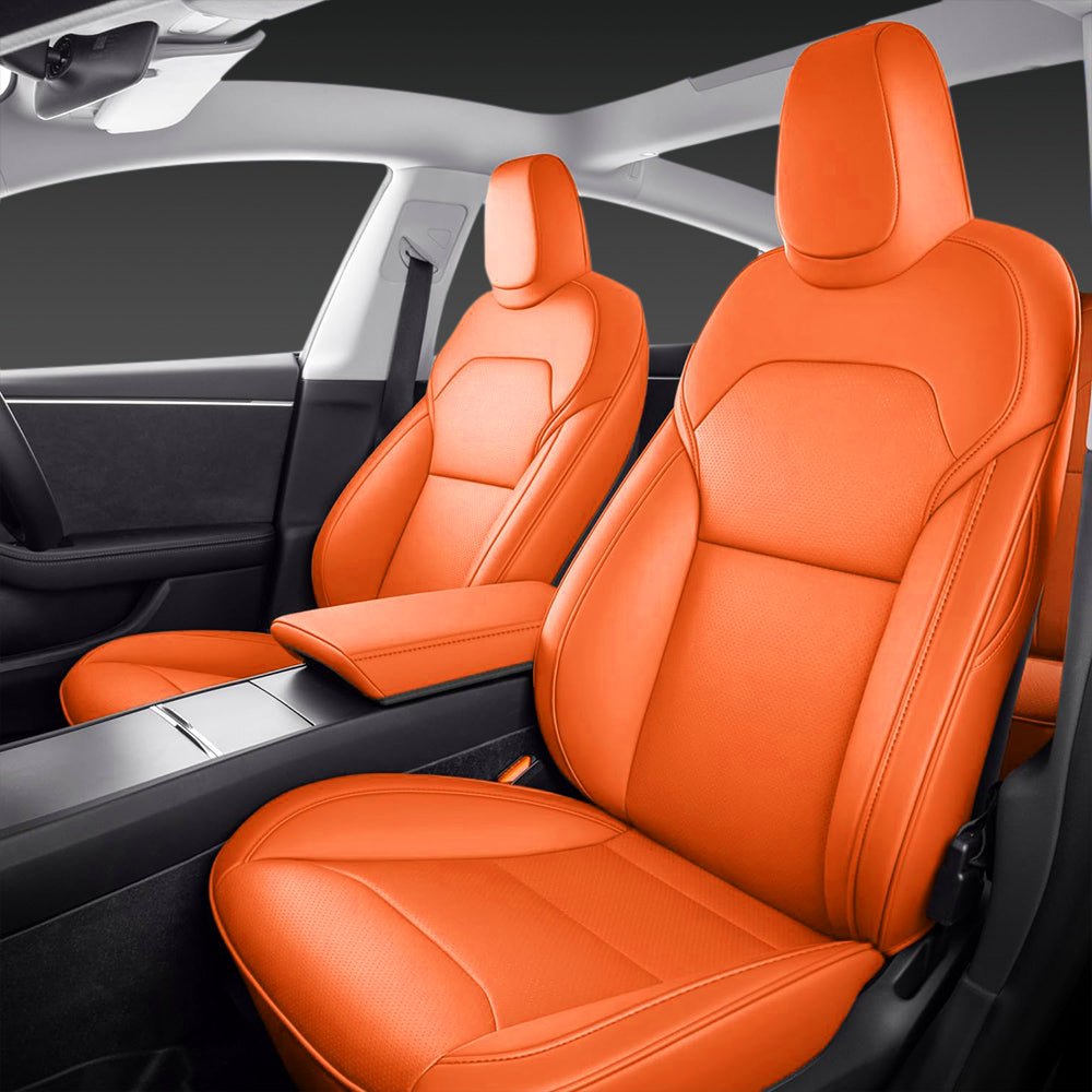 TESERY Seat Covers for Tesla Model 3 Highland / Model Y - Orange