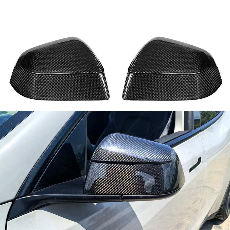 TESERY Side Mirror Cover for Tesla Model Y ( Inspired By Model Y Juniper Style ) - Carbon Fiber Exterior Mods - Tesery Official Store