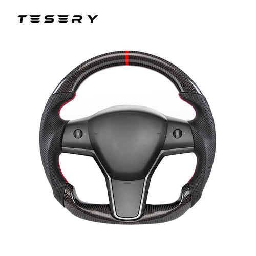 TESERY Sport Carbon Fiber Steering Wheel for Tesla Model 3 / Y - Tesery Official Store
