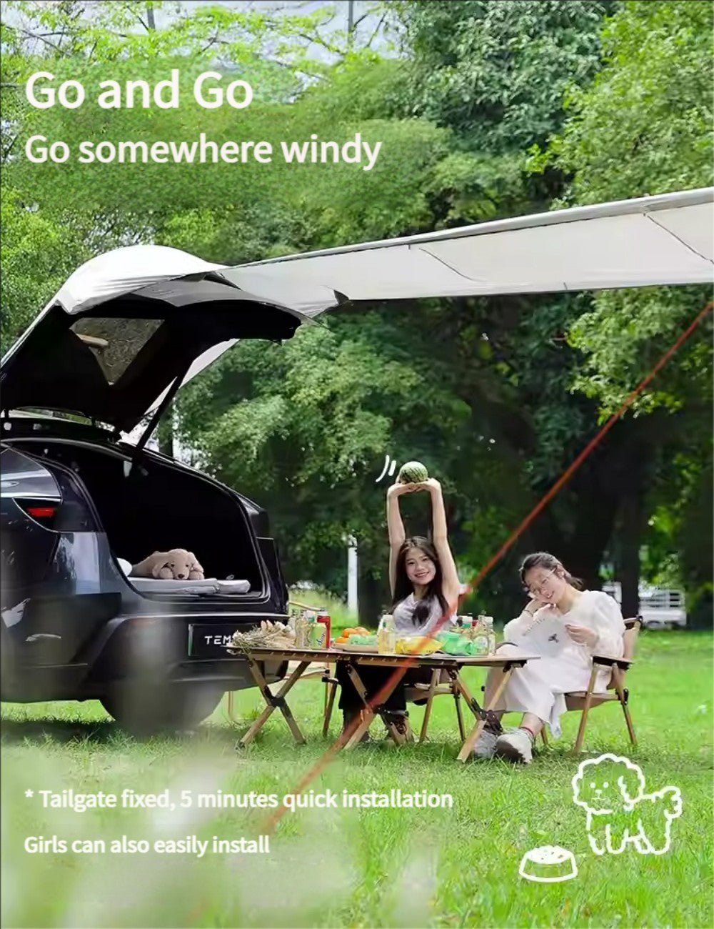 TESERY Tailgate Camping Tent for Tesla Model Y Juniper - Tesery Official Store