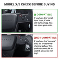TESERY Touch Horn Plaid Round Steering Wheel Replacement for Tesla Model S / X 2021 - 2023 - Tesery Official Store