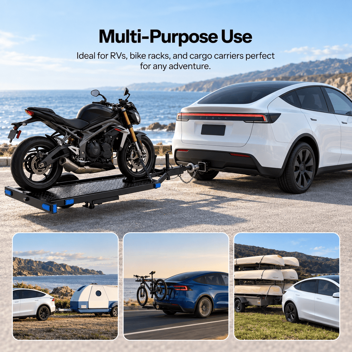 TESERY Trailer Tow Hitch for Model Y | 6500 lbs Capacity | No-Drill Install - Tesery Official Store