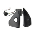 Open charge port door assembly showing the inner panel, hinge and attached harness